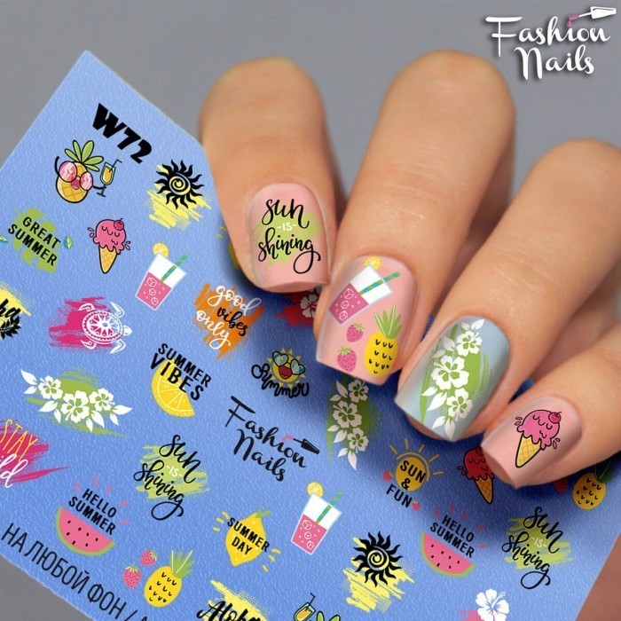 Fashion Nails, слайдер-дизайн "White" №72 Fashion Nails, слайдер-дизайн "White" №72