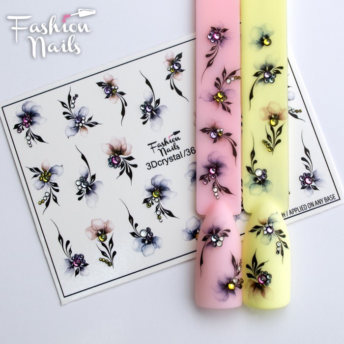 Fashion Nails, слайдер-дизайн "3D crystal" №36 Fashion Nails, слайдер-дизайн "3D crystal" №36