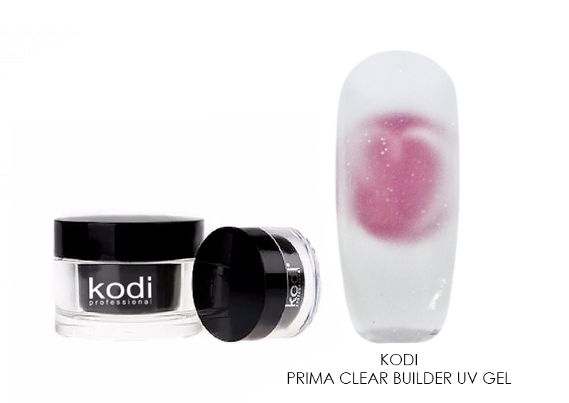 Kodi, Prima clear builder UV gel - трехфазный гель для моделирования (прозрачный), 14 мл