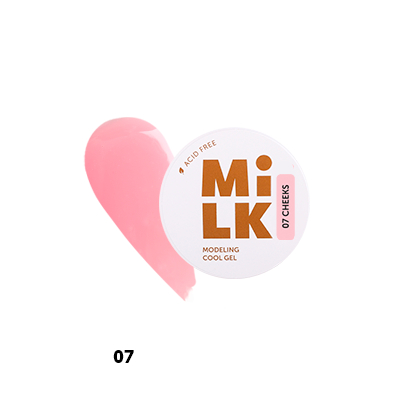 Milk, Modeling cool gel - бескислотный холодный гель для моделирования №07 (Cheeks), 15 гр