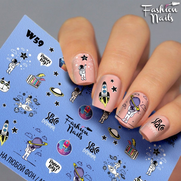 Fashion Nails, слайдер-дизайн "White" №59