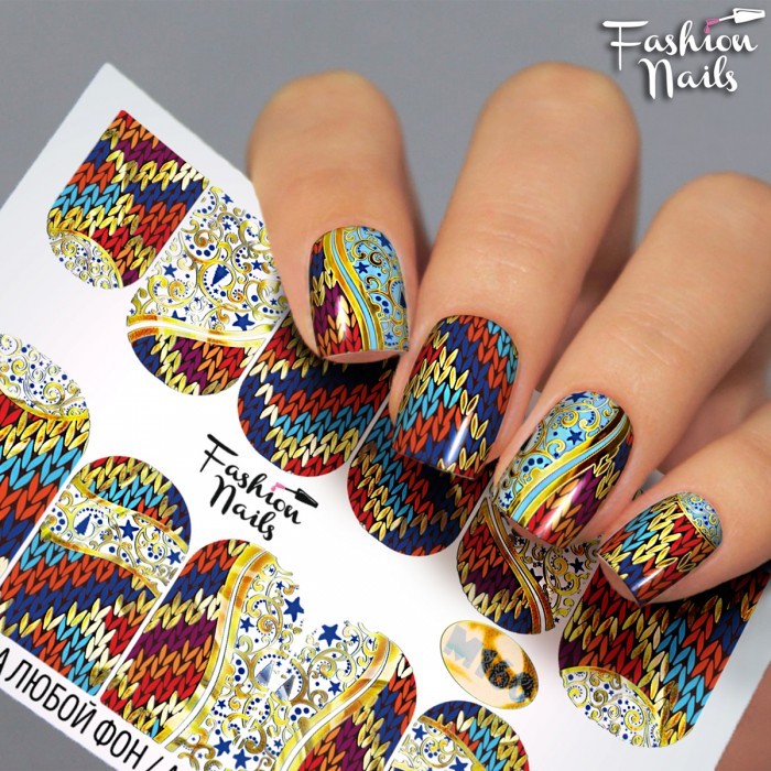 Fashion Nails, слайдер-дизайн "Metallic" №160