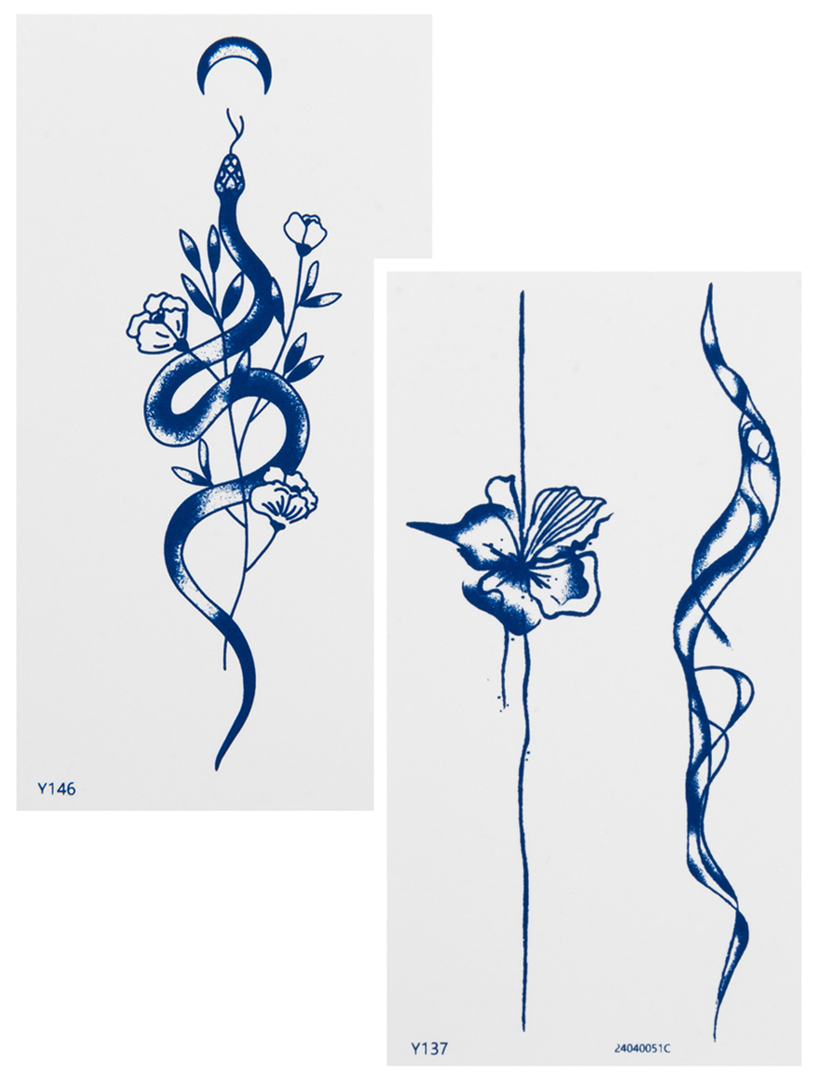 Irisk, набор №12 INK TATOO - тату реалистичная долговременная для тела, 2 шт