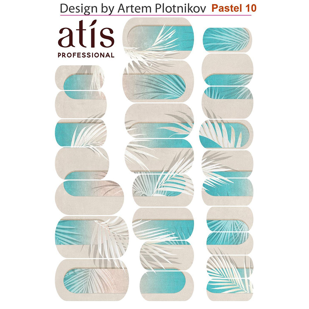 Atis, пленка для дизайна ногтей Pastel №10