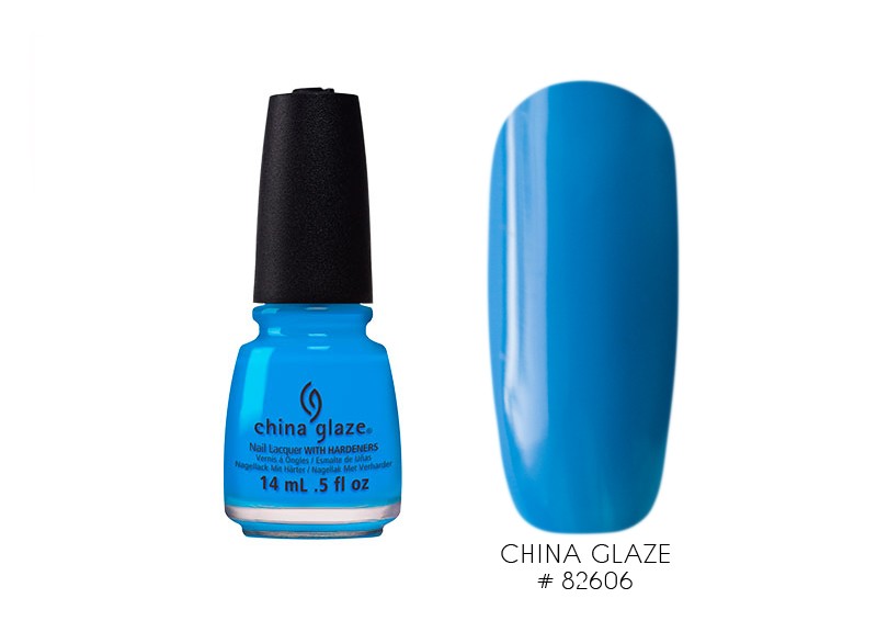 China Glaze, лак для ногтей (DJ blue my mind), 14 мл