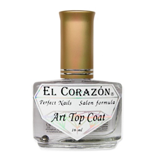 EL Corazon Art top coat - декоративный топ (Золотой голографик №421/2), 16 мл