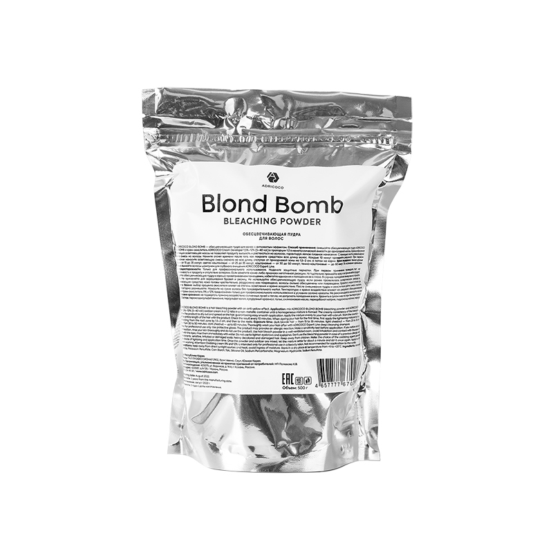 Adricoco, Blond Bomb - обесцвечивающая пудра для волос, 500 гр
