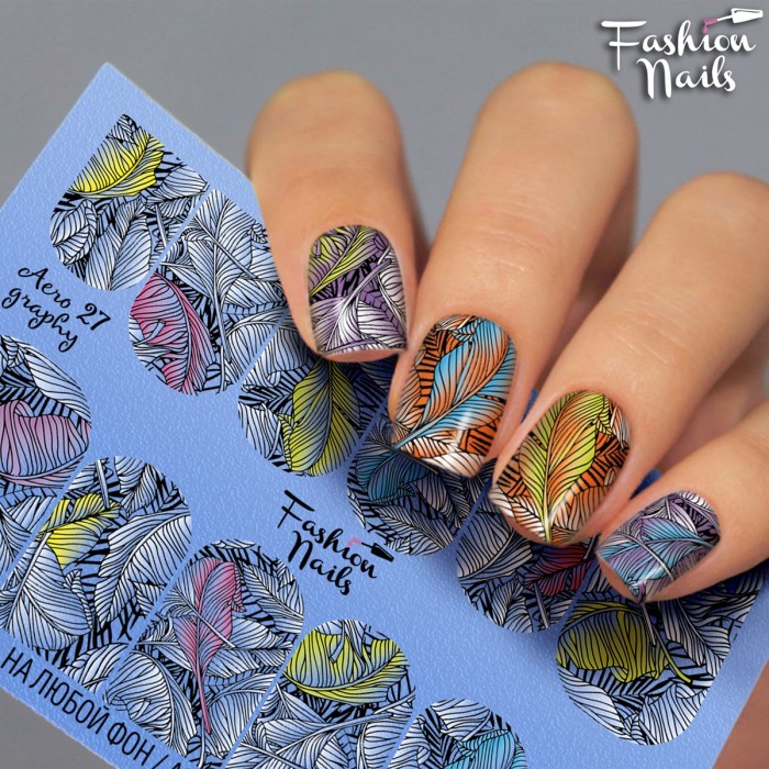 Fashion Nails, слайдер-дизайн "AEROgraphy" №27