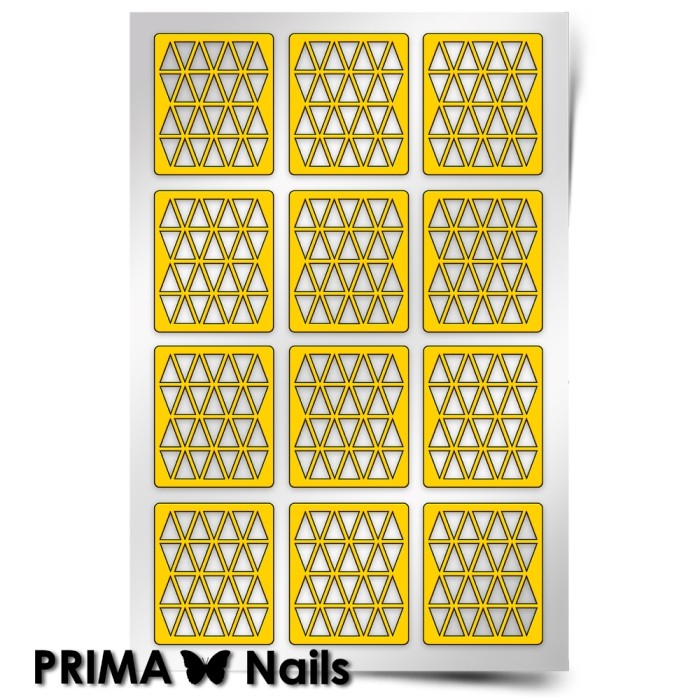 PrimaNails, Трафарет для дизайна ногтей (Орнамент «Треугольники»)