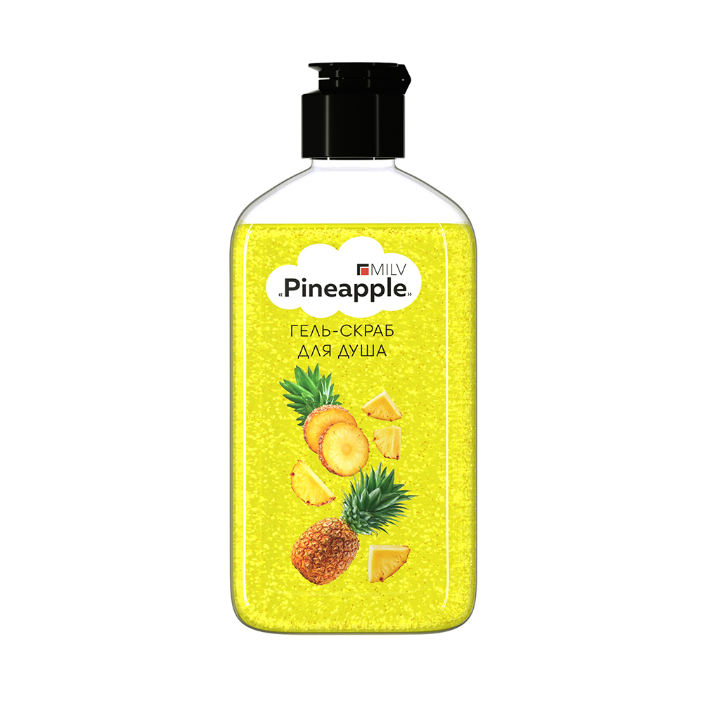 Milv, гель-скраб для душа "PINEAPPLE", 340 мл Milv, гель-скраб для душа "PINEAPPLE", 340 мл