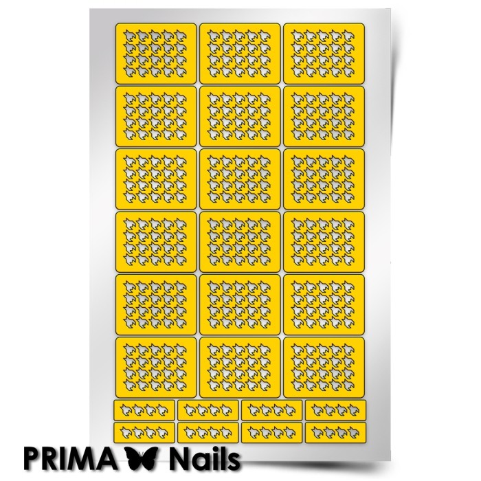 PrimaNails, Трафарет для дизайна ногтей (Принт "Гусиная лапка")