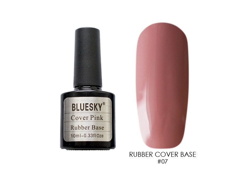 Bluesky, Rubber base cover pink - камуфлирующая каучуковая основа, база (№07), 10 мл