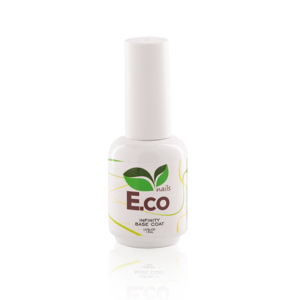 E.Co Nails, Infinity Base Coat - каучуковая база, 15 мл E.Co Nails, Infinity Base Coat - каучуковая база, 15 мл