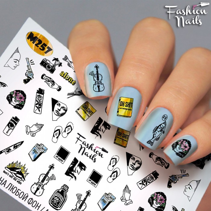 Fashion Nails, слайдер-дизайн "Metallic" №257