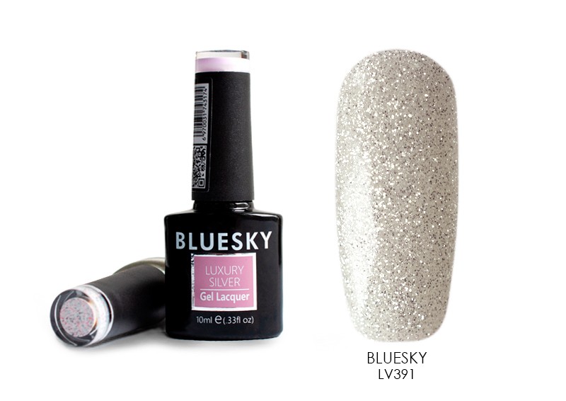 Bluesky, гель-лак Luxury Silver (LV391), 10 мл