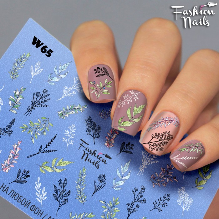 Fashion Nails, слайдер-дизайн "White" №65 Fashion Nails, слайдер-дизайн "White" №65