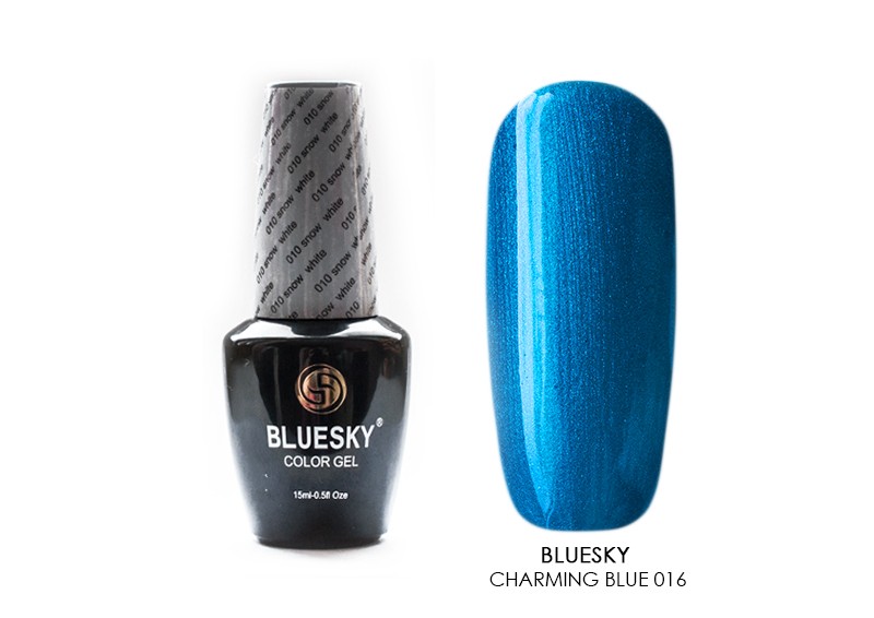 Bluesky, гель-лак (Charming blue 016), 15 мл