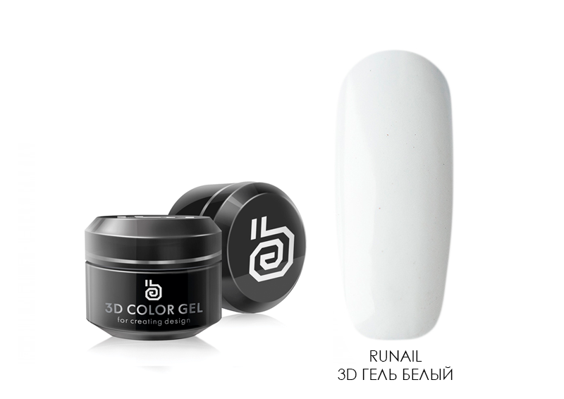 RuNail, 3D гель (белый), 5 гр