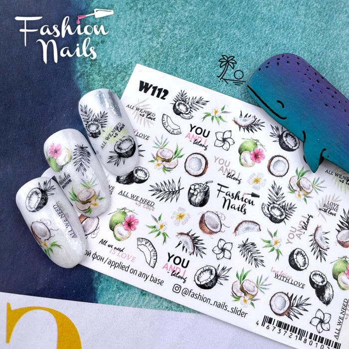 Fashion Nails, слайдер-дизайн "White" №112