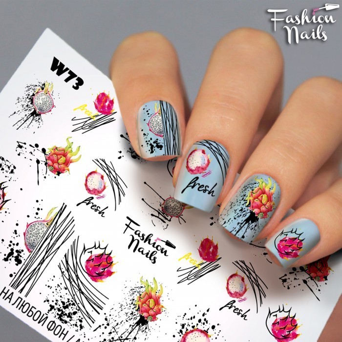 Fashion Nails, слайдер-дизайн "White" №73 Fashion Nails, слайдер-дизайн "White" №73