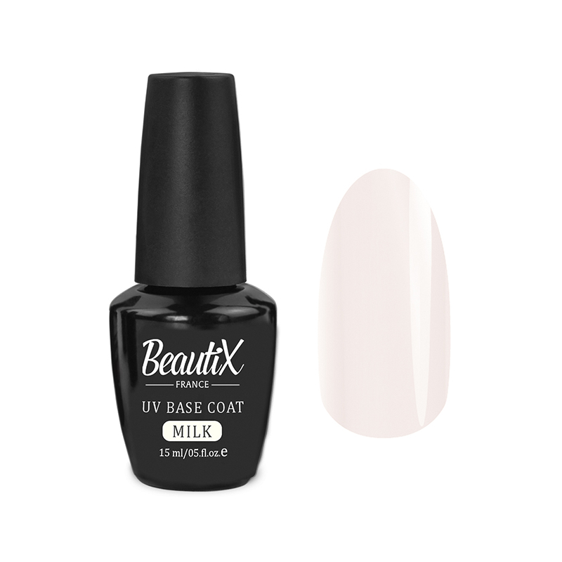 Beautix, камуфлирующее базовое покрытие "MILK", 15 мл Beautix, камуфлирующее базовое покрытие "MILK", 15 мл