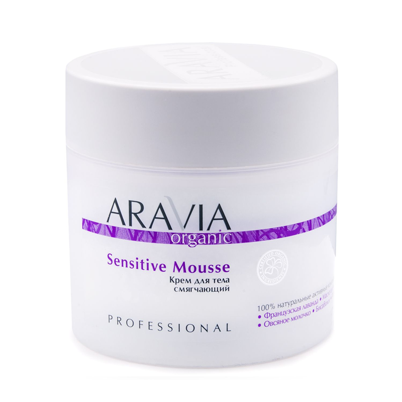 Aravia Organic, Sensitive Mousse - крем для тела смягчающий, 300 мл Aravia Organic, Sensitive Mousse - крем для тела смягчающий, 300 мл