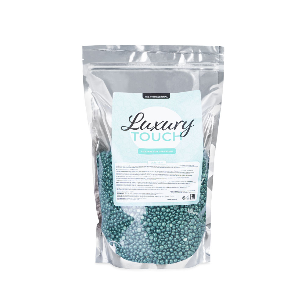 TNL, Luxury Touch - пленочный воск для депиляции (азуленовый), 1000 гр