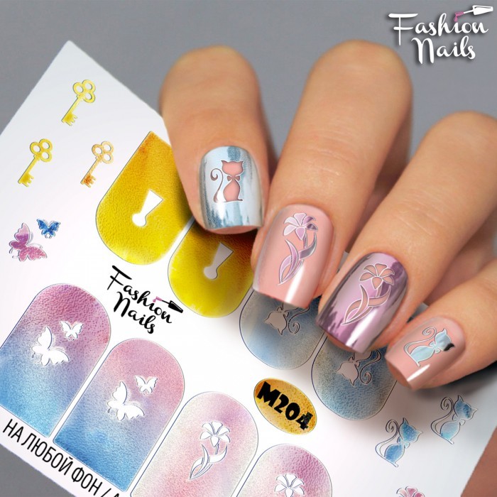 Fashion Nails, слайдер-дизайн "Metallic" №204 Fashion Nails, слайдер-дизайн "Metallic" №204