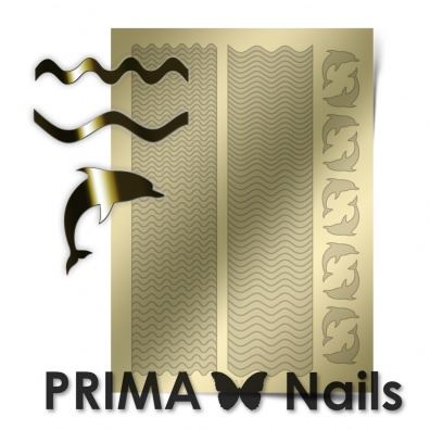 PrimaNails, Метализированные наклейки (SEA-002, золото)