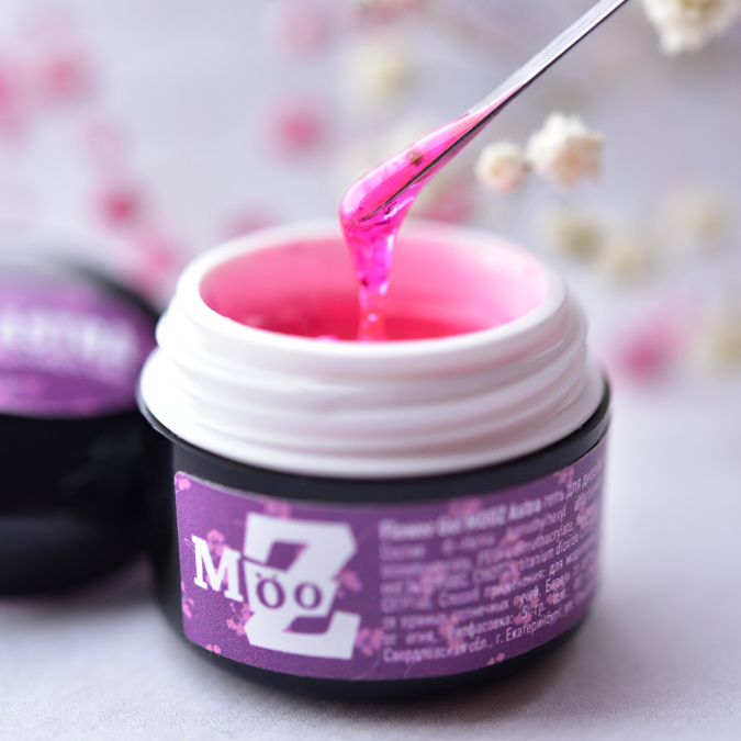 MOOZ, Flower Gel - гель для дизайна с сухоцветами (Astra), 5 мл