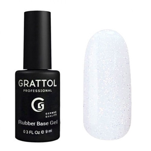 Grattol, Base Glitter - база-камуфляж с шиммером (№02), 9 мл
