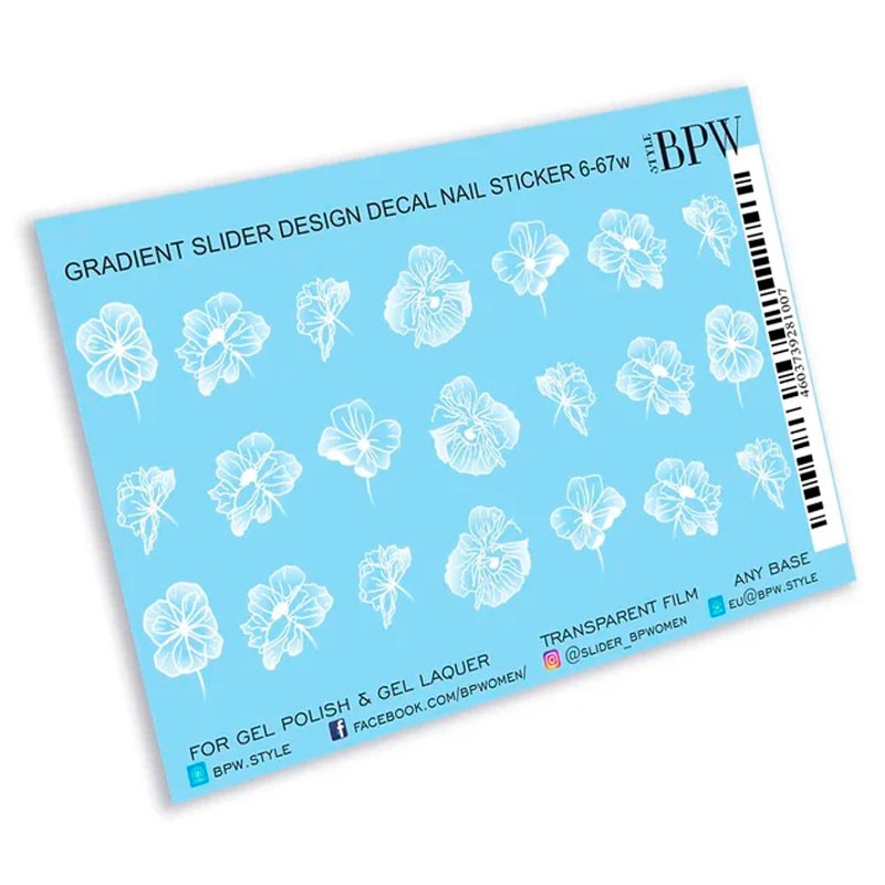 BPW.Style, слайдер-дизайн (Белые цветы sd6-67w) BPW.Style, слайдер-дизайн (Белые цветы sd6-67w)