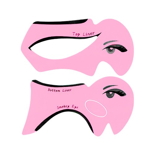 Irisk, трафареты для макияжа глаз H015-2 (Светло-розовые), 2 шт