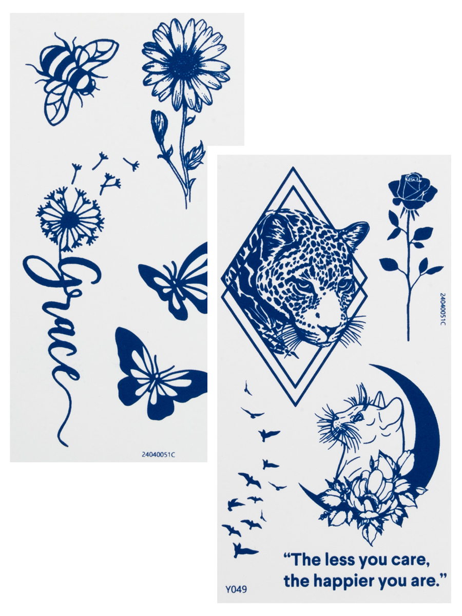 Irisk, набор №14 INK TATOO - тату реалистичная долговременная для тела, 2 шт