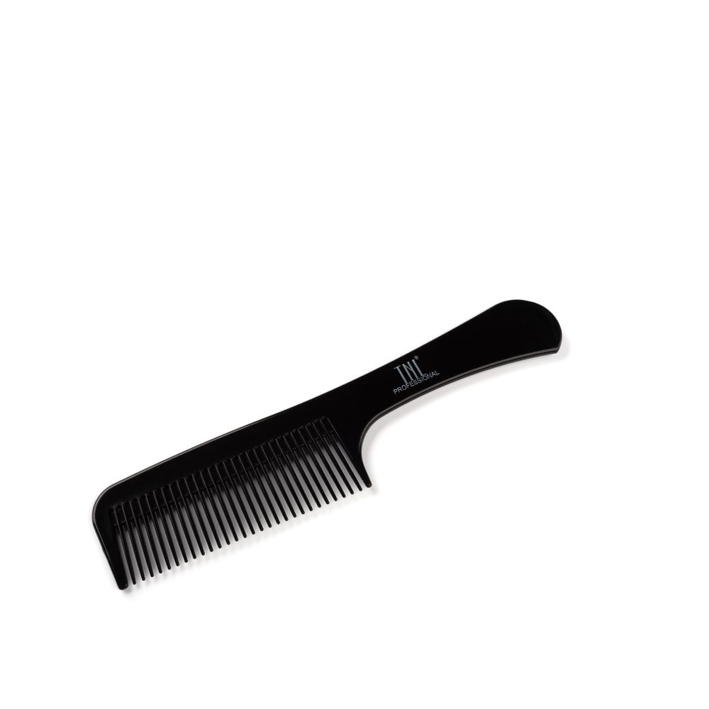 Tnl, расческа для волос широкая с ручкой (47х220 мм, черная)