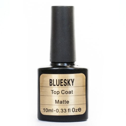 Bluesky, matte top coat - матовое завершающее покрытие, топ, 10 мл