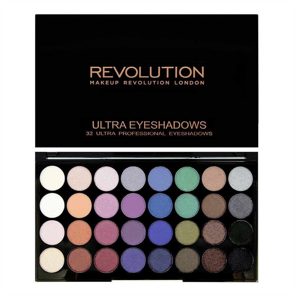 Makeup Revolution, 32 Ultra Eyeshadows - палетка теней (Mermaids Forever)