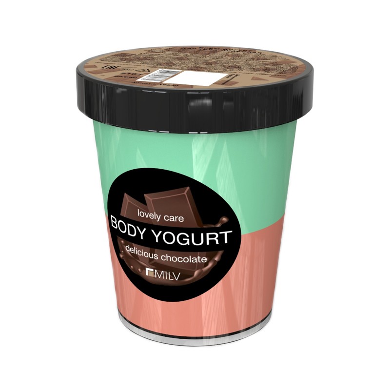 Milv, крем-йогурт двухцветный (Шоколад), 210 г