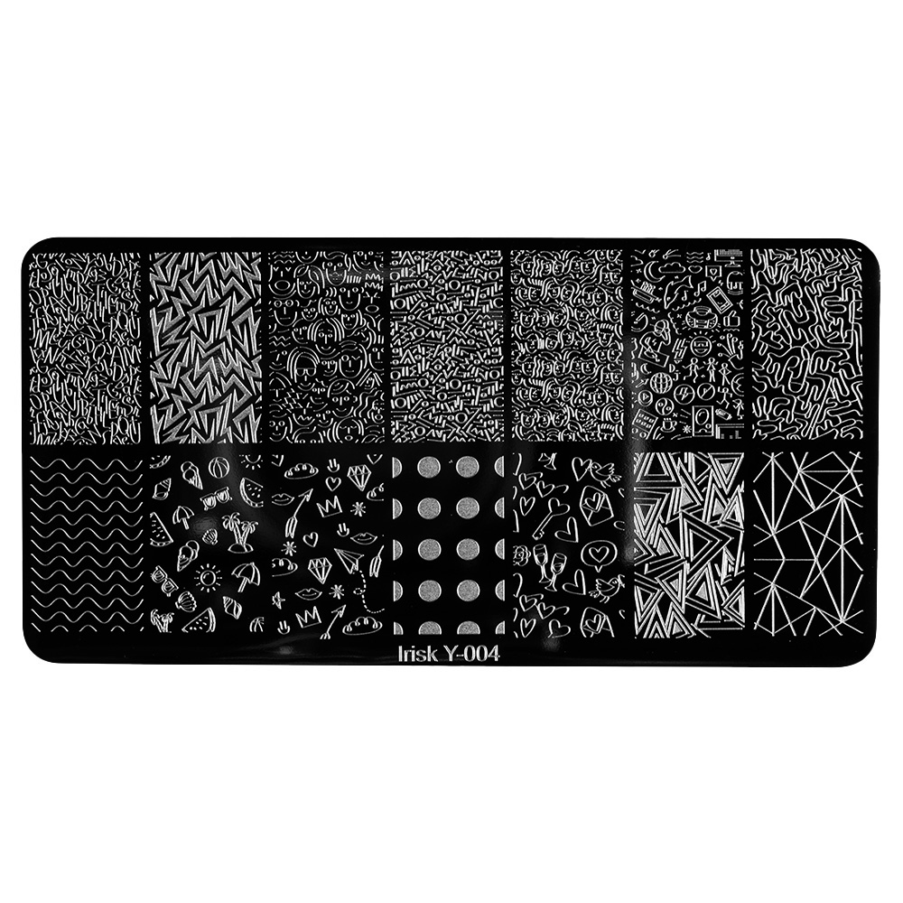 Irisk, трафарет для стемпинга металлический 6x12см (№304 Y-004) Irisk, трафарет для стемпинга металлический 6x12см (№304 Y-004)
