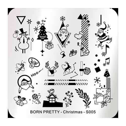 Born Pretty, Пластина для стемпинга 12*6 см (Christmas BP-S005)