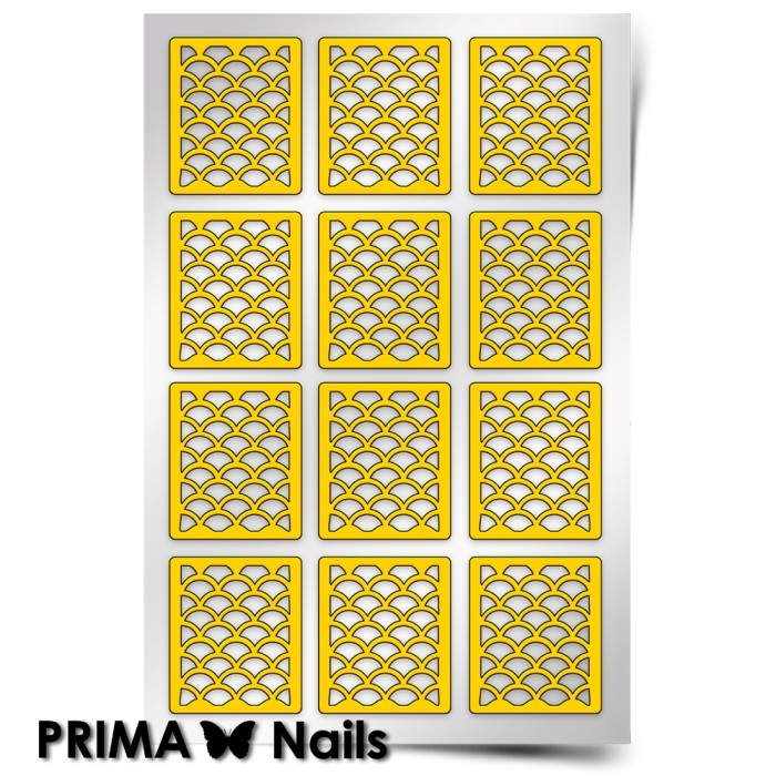 PrimaNails, Трафарет для дизайна ногтей (Русалка - средний)