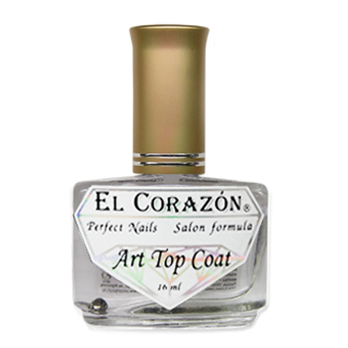 EL Corazon Art top coat - декоративный топ (Серебряный голографик №421/1), 16 мл