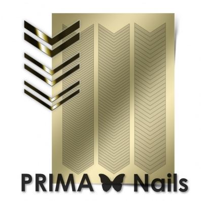 PrimaNails, Метализированные наклейки (GM-07, золото)