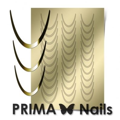 PrimaNails, Метализированные наклейки (CL-001, золото)