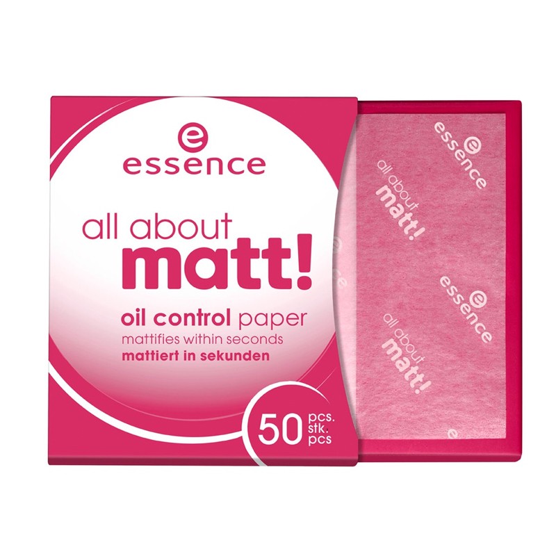 Essence, all about matt! oil control paper — матирующие салфетки, 50шт