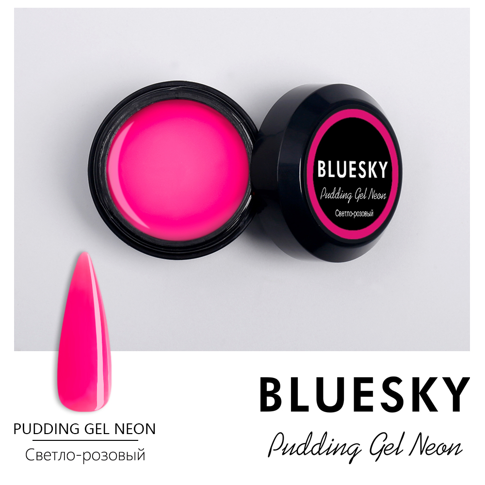 Bluesky, Pudding Gel NEON - цветной полигель (светло-розовый), 8 гр