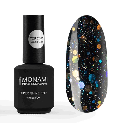 Monami, Super Shine top CRUSH - прозрачный топ с блестками , 15 мл