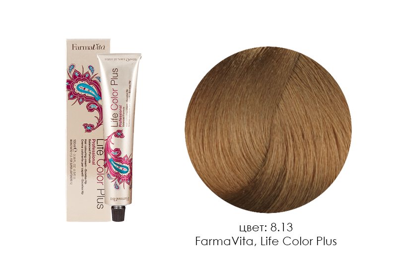 FarmaVita, Life Color Plus - крем-краска для волос (8.13 светлый бежевый блондин)