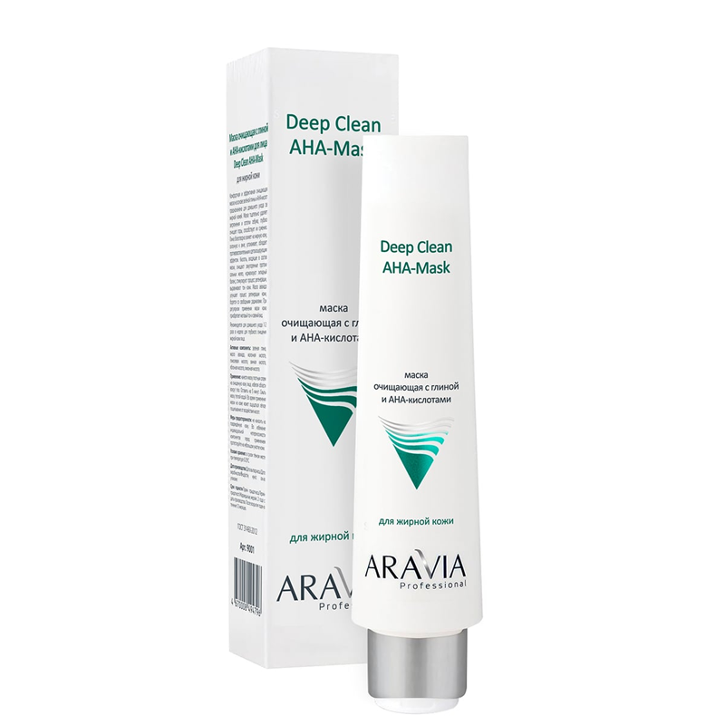 Aravia, Deep Clean AHA-Mask - маска очищающая с глиной и AHA-кислотами для лица, 100 мл