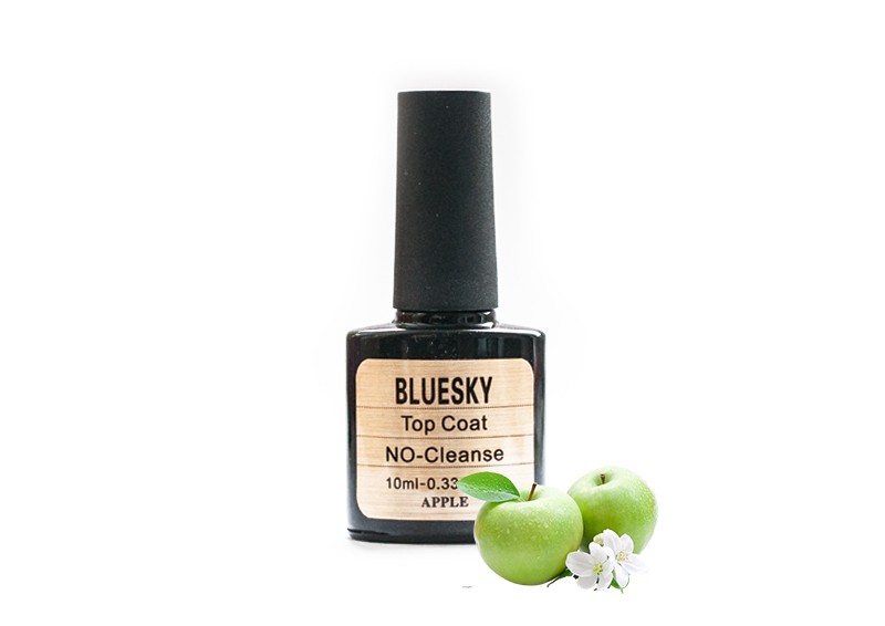 Bluesky, top coat - завершающее покрытие (аромат яблока), 10 мл